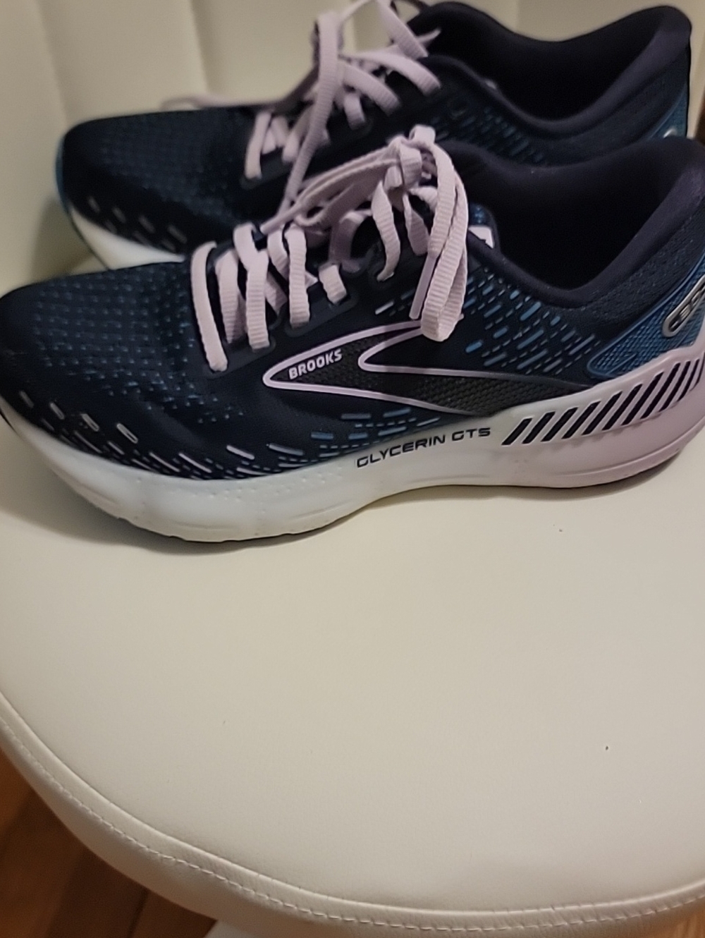 Brooks Women’s Glycerin CTS Running Shoes - Navy and Light Pink